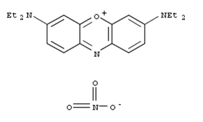 Phenoxazin-5-ium, 3,7-bis(diethylamino)-, nitrate (1:1)